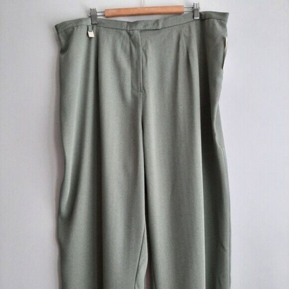 JESSICA Classic Fit High Waist Pull-on Dress Pants Sage Green Sz 24 W - Picture 3 of 10